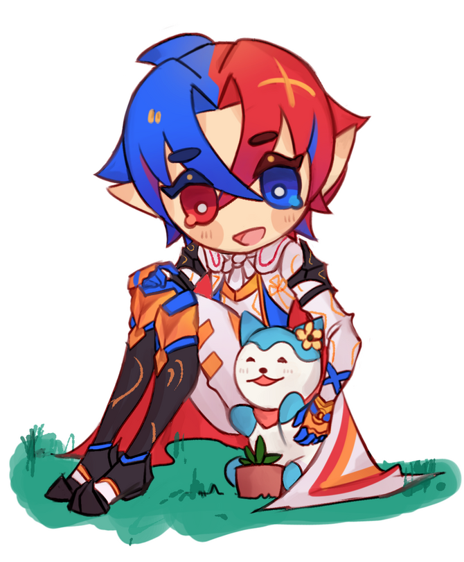 Alear and Sommie - Chibi Full Body